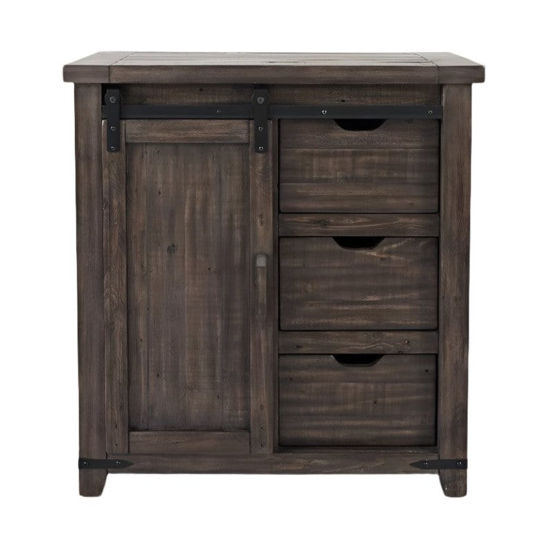 vendor-unknown Home Accents Madison County 32''  Barn Door Accent Cabinet - Vintage Brown (5349685821593)