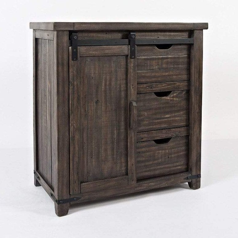 vendor-unknown Home Accents Madison County 32''  Barn Door Accent Cabinet - Vintage Brown (5349685821593)