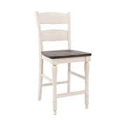 vendor-unknown Kitchen & Dining Madison County Ladderback Counter Stool - Vintage White (5349867880601)