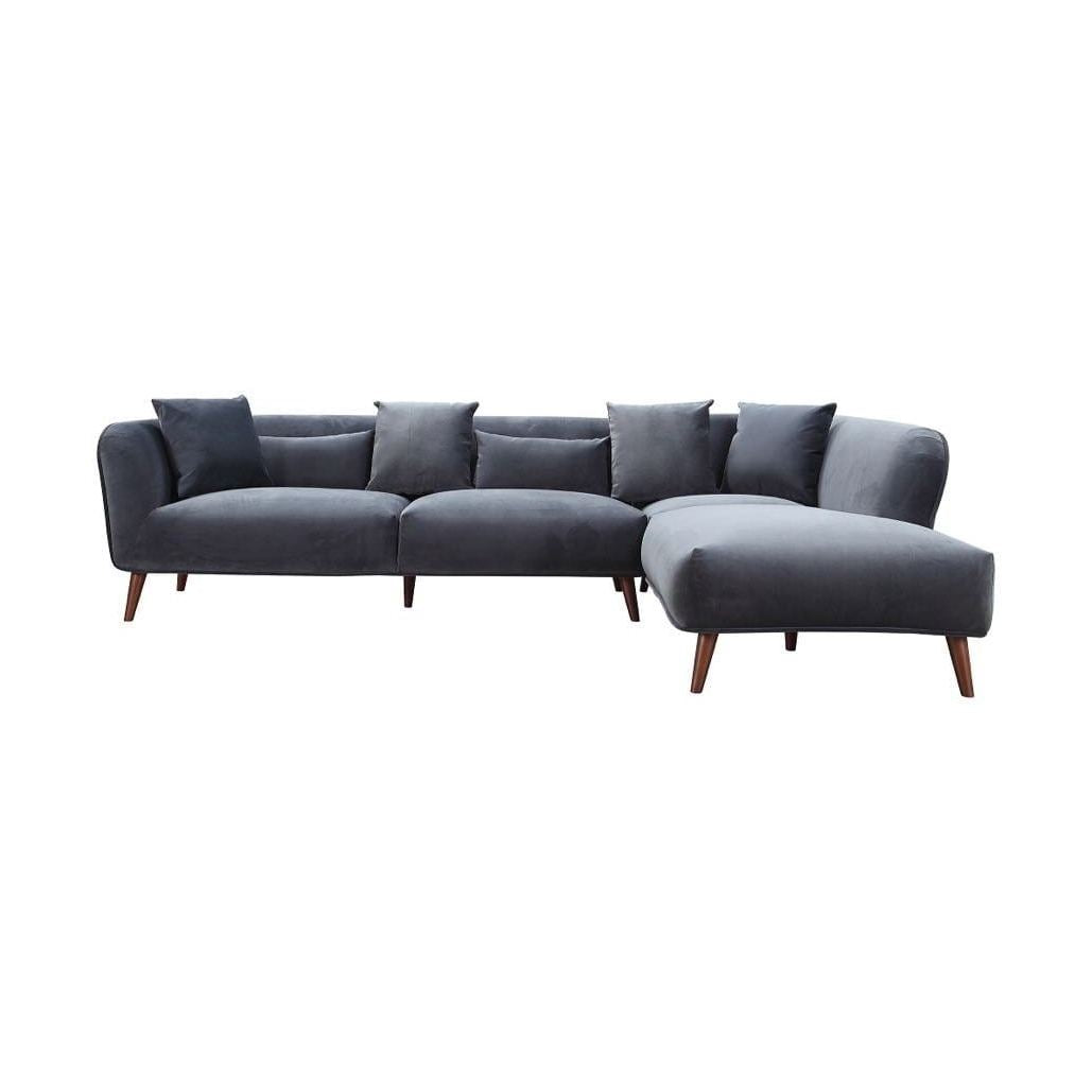 vendor-unknown Living Room Maja Fabric Sectional - Grey grey / Right (5349674647705)