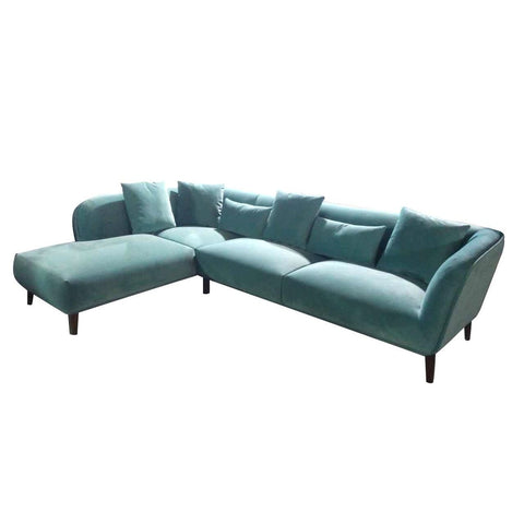 Maja Velvet Sectional - Teal