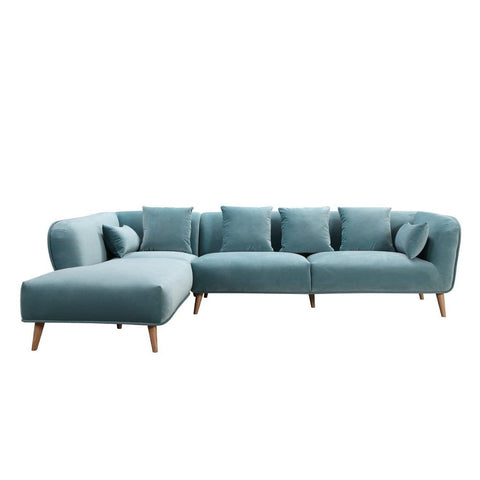 Maja Velvet Sectional - Teal