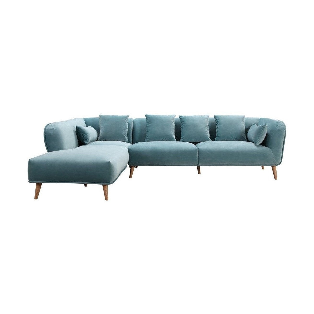 Maja Velvet Sectional - Teal