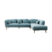 Maja Velvet Sectional - Teal