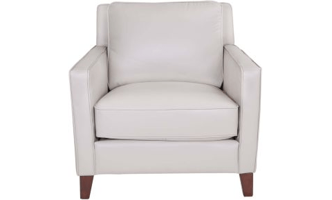 Cream leather discount accent chair