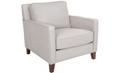 vendor-unknown Living Room New Heaven Genuine Leather Accent Chair - Cream (5349871550617)