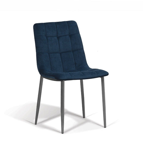 Paige Dining Chair - Blue Velvet Look