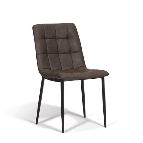 Paige Dining Chair - Vintage Steel Leather Look