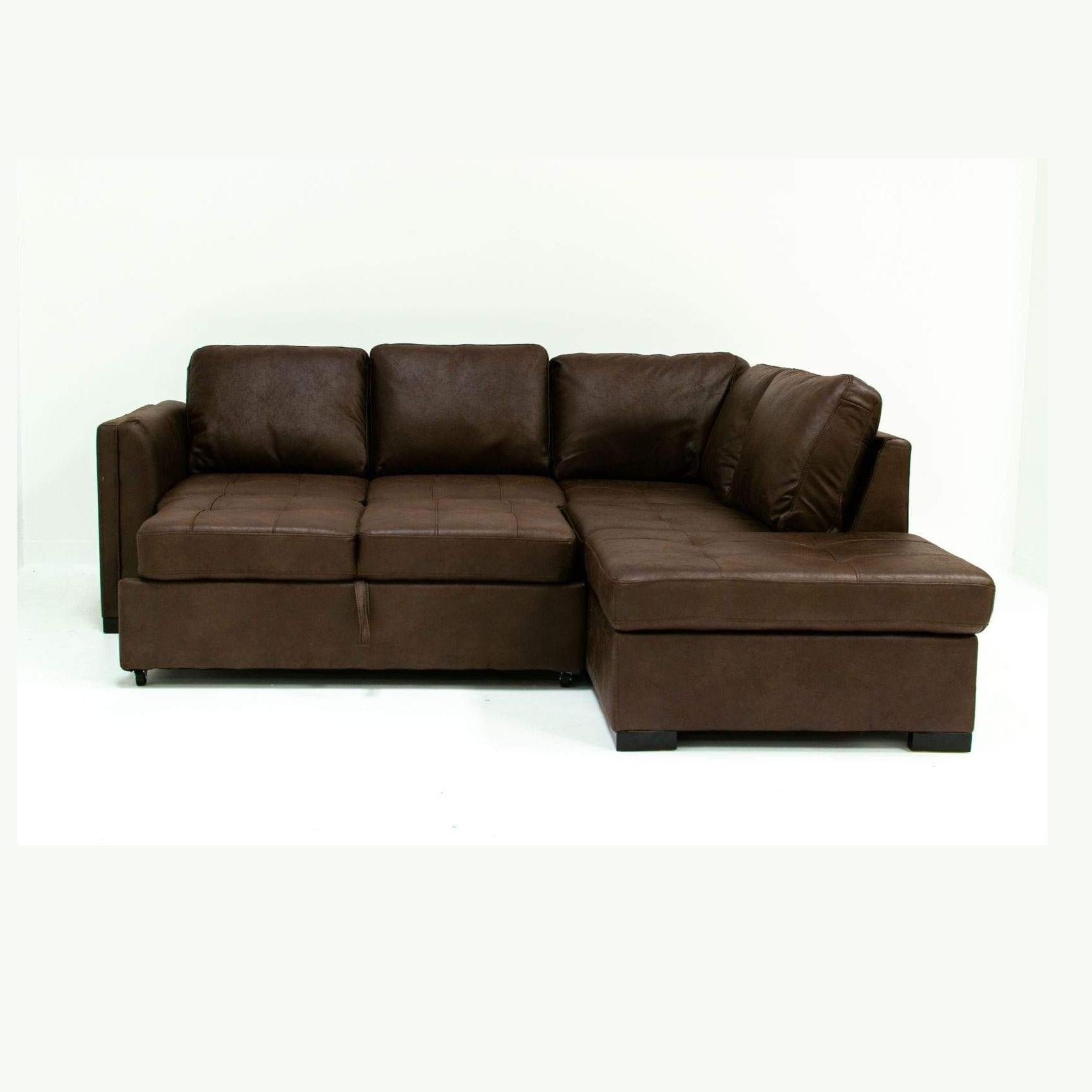 Sabrina Sectional Sleeper With Storage - Wow Mocha