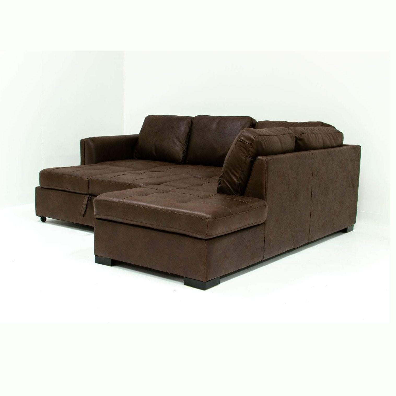 Sabrina Sectional Sleeper With Storage - Wow Mocha