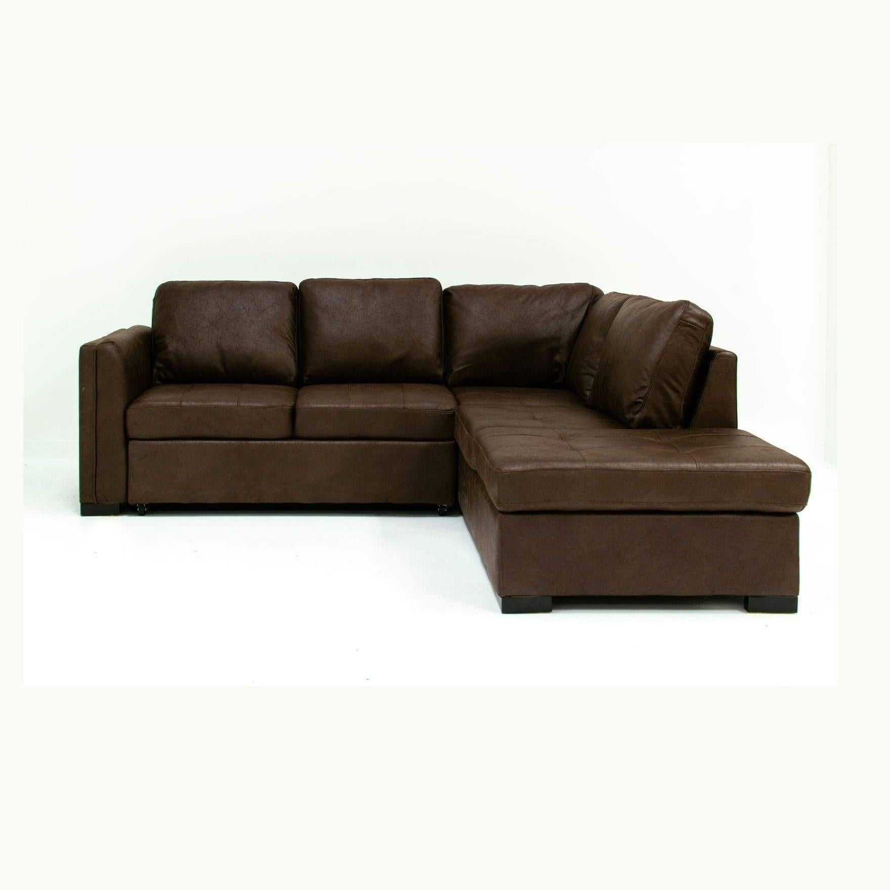 Sabrina Sectional Sleeper With Storage - Wow Mocha