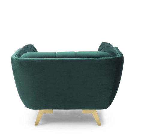 Yaletown Mid Century Accent Chair - Velvet Green