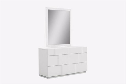 Yulie Bedroom Mirror Glossy White